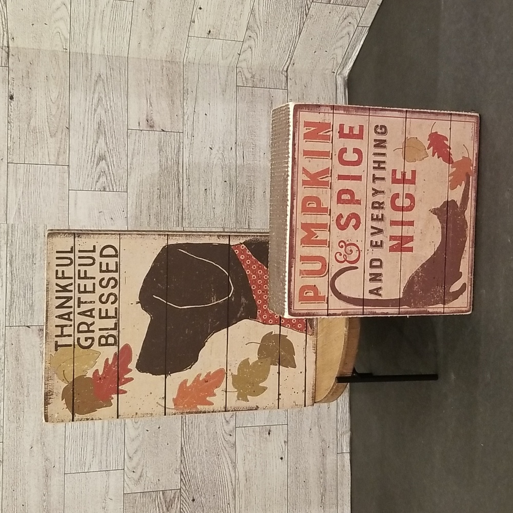 Primatives by Kathy Wood Box Signs (Set of 2)